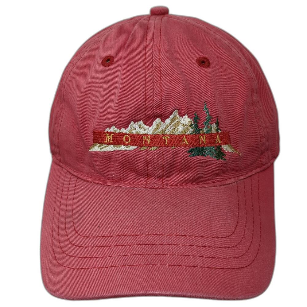 Sutton's Sportswear Baseball Cap Red One Size Montana Mountain Tree Cotton Hat
